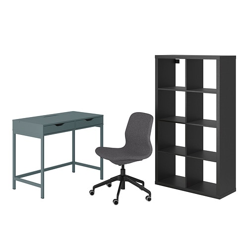 IKEA ALEX/LÅNGFJÄLL / KALLAX desk and storage combination Model Image