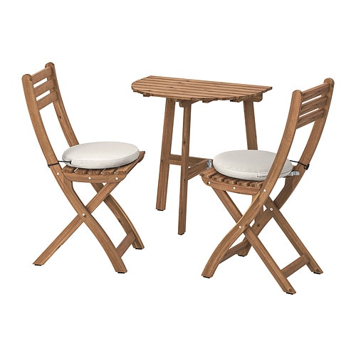 IKEA ASKHOLMEN wall table+2 folding chairs,outdoor Model Image