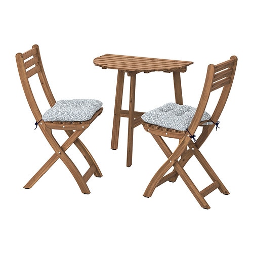 IKEA ASKHOLMEN wall table+2 folding chairs,outdoor Model Image