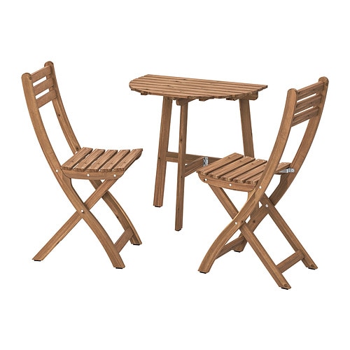 IKEA ASKHOLMEN wall table+2 folding chairs,outdoor Model Image