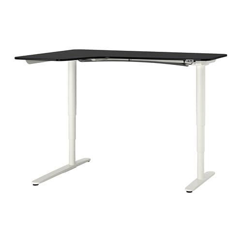 IKEA BEKANT corner desk left sit/stand Model Image