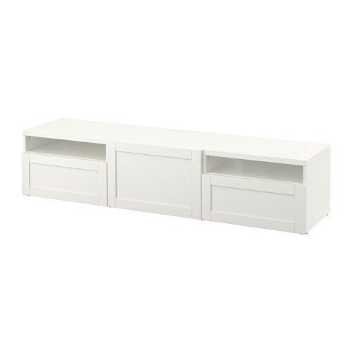 IKEA BESTÅ TV unit with drawers and door Model Image