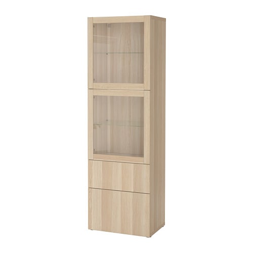 IKEA BESTÅ storage combination w/glass doors Model Image