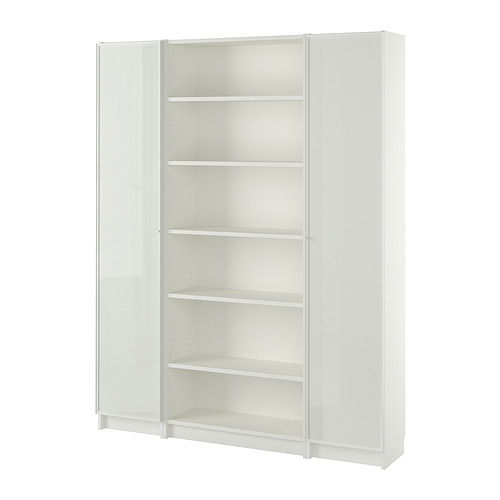 IKEA BILLY / HÖGBO bookcase comb w glass doors Model Image