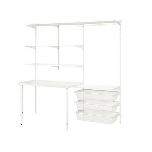 IKEA BOAXEL / LAGKAPTEN wardrobe combination with table top Model Image