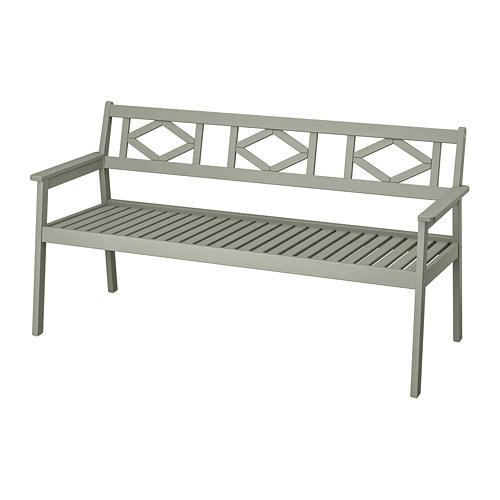 IKEA BONDHOLMEN bench with backrest, outdoor Model Image