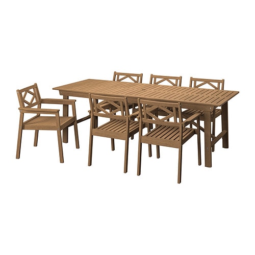 IKEA BONDHOLMEN table+6 armchairs, outdoor Model Image