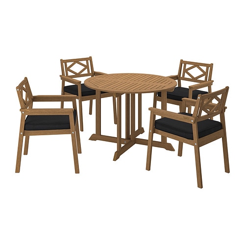 IKEA BONDHOLMEN table and 4 armchairs, outdoor Model Image