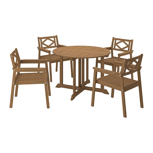 IKEA BONDHOLMEN table and 4 armchairs, outdoor Model Image