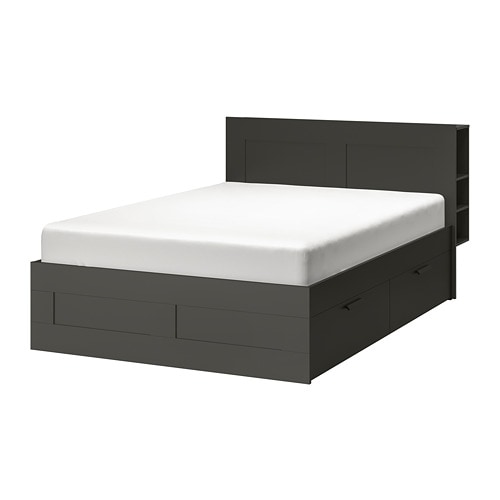 IKEA BRIMNES bed frame with storage & headboard Model Image