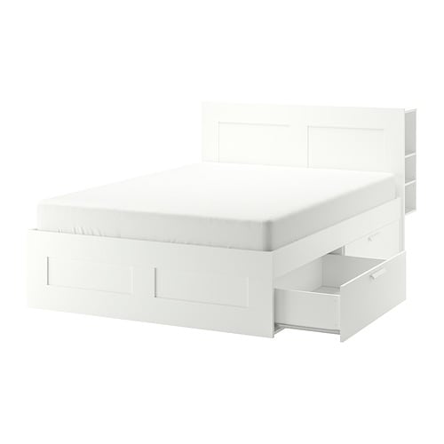 IKEA BRIMNES bed frame with storage & headboard Model Image