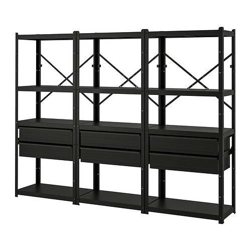 IKEA BROR shelving unit with drawers/shelves Model Image