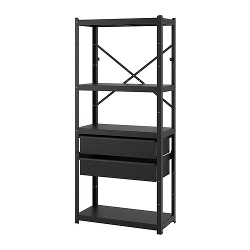 IKEA BROR shelving unit with drawers/shelves Model Image