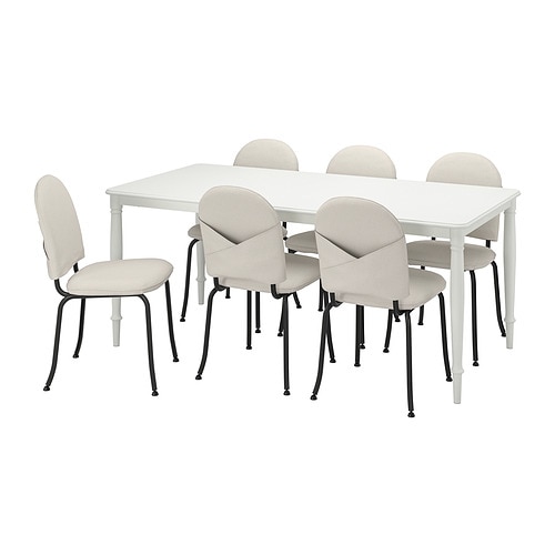 IKEA DANDERYD / EBBALYCKE table and 6 chairs Model Image