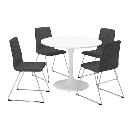 IKEA DOCKSTA / LILLÅNÄS table and 4 chairs Model Image