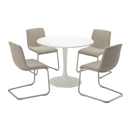 IKEA DOCKSTA / LUSTEBO table and 4 chairs Model Image