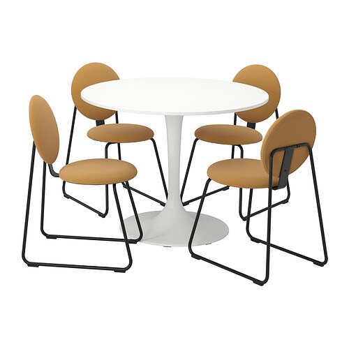 IKEA DOCKSTA / MÅNHULT table and 4 chairs Model Image