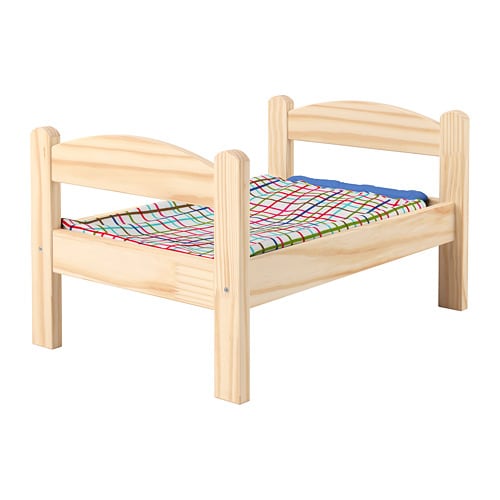 IKEA DUKTIG doll bed with bedlinen set Model Image