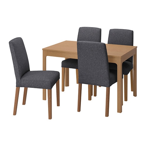 IKEA EKEDALEN / BERGMUND table and 4 chairs Model Image