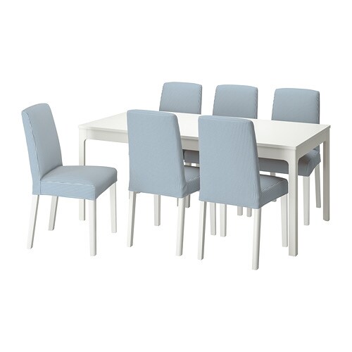 IKEA EKEDALEN / BERGMUND table and 6 chairs Model Image