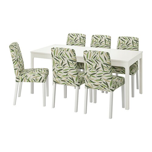 IKEA EKEDALEN / BERGMUND table and 6 chairs Model Image