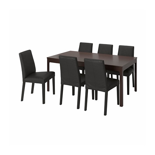 IKEA EKEDALEN / BERGMUND table and 6 chairs Model Image