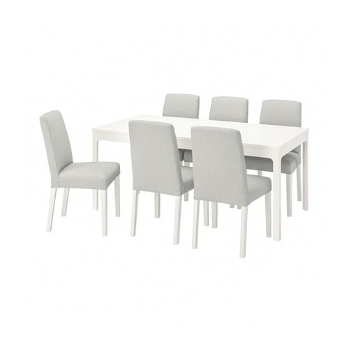 IKEA EKEDALEN / BERGMUND table and 6 chairs Model Image