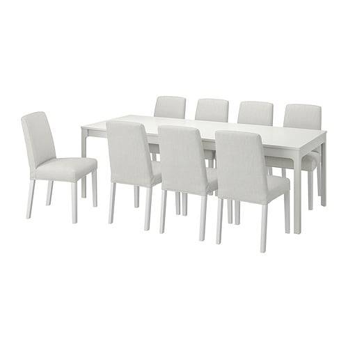 IKEA EKEDALEN / BERGMUND table and 8 chairs Model Image