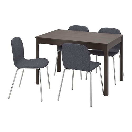 IKEA EKEDALEN / KARLPETTER table and 4 chairs Model Image