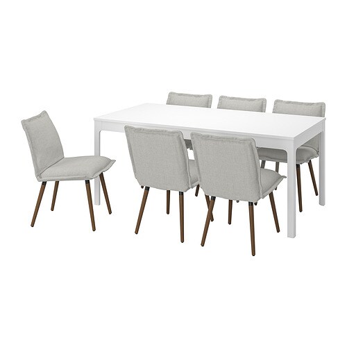 IKEA EKEDALEN / KLINTEN table and 6 chairs Model Image