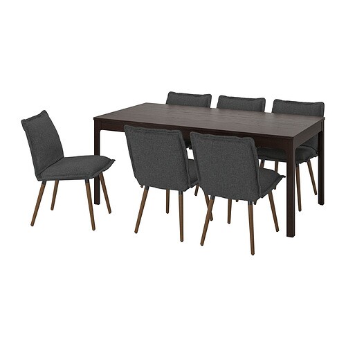 IKEA EKEDALEN / KLINTEN table and 6 chairs Model Image