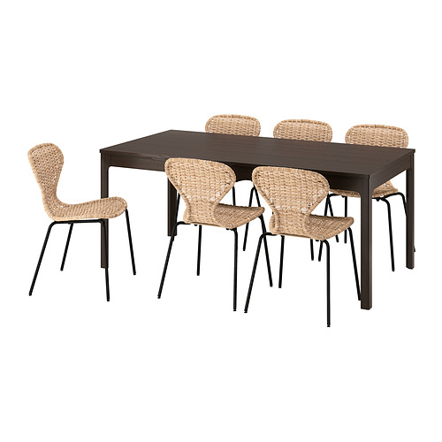 IKEA EKEDALEN / ÄLVSTA table and 6 chairs Model Image