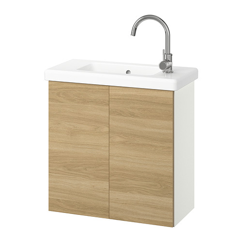 IKEA ENHET / TVÄLLEN Bathroom vanity w doors/sink/faucet Model Image