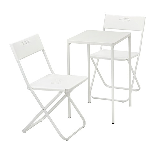 IKEA FEJAN table and 2 folding chairs, outdoor Model Image