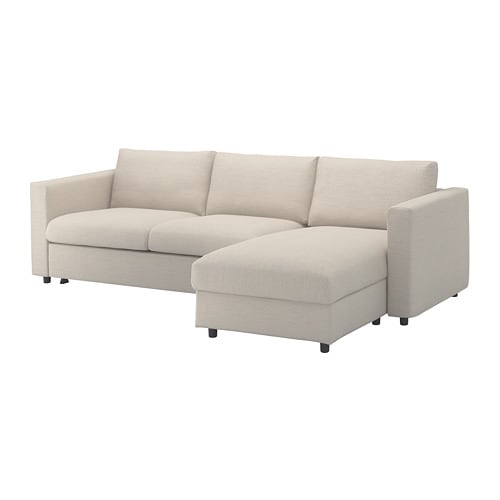 IKEA FINNALA 3-seat sleeper sofa with chaise Model Image