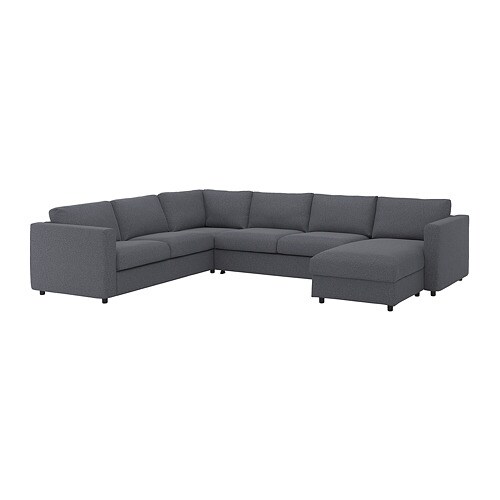 IKEA FINNALA crnr sleeper sofa, 5-seat w chaise Model Image