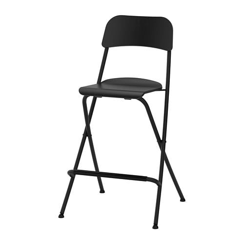 IKEA FRANKLIN bar stool with backrest, foldable Model Image