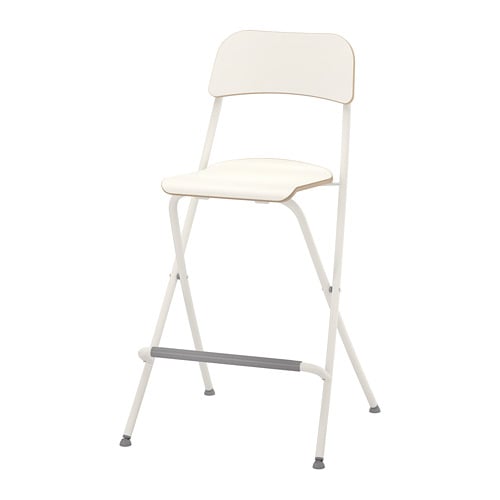 IKEA FRANKLIN bar stool with backrest, foldable Model Image