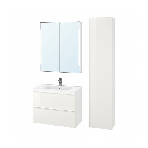 IKEA GODMORGON / ODENSVIK bathroom furniture, set of 5 Model Image