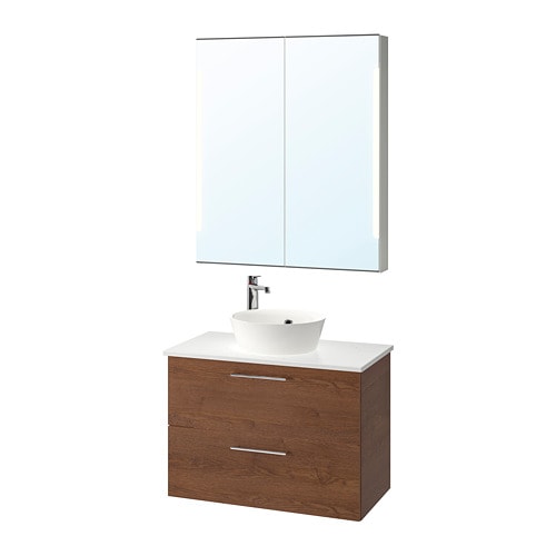 IKEA GODMORGON/TOLKEN / KATTEVIK bathroom furniture, set of 5 Model Image