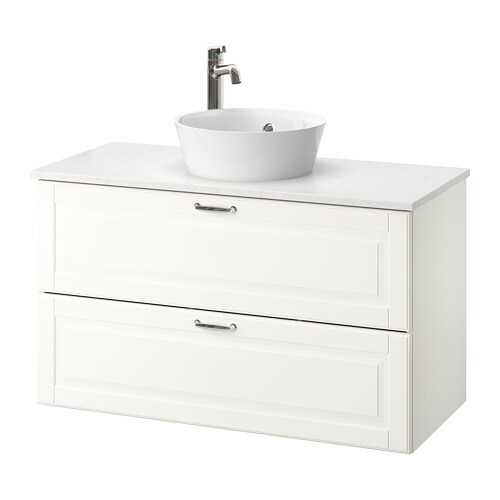 IKEA GODMORGON/TOLKEN / KATTEVIK sink cabinet with top + 15¾" sink Model Image