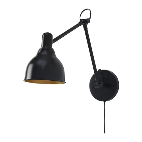 IKEA GRUNDBRO wall lamp with LED bulb Model Image