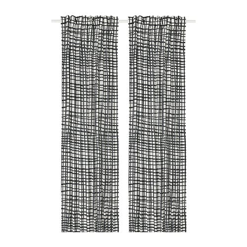 IKEA GRÖNKATTFOT curtains, 1 pair Model Image