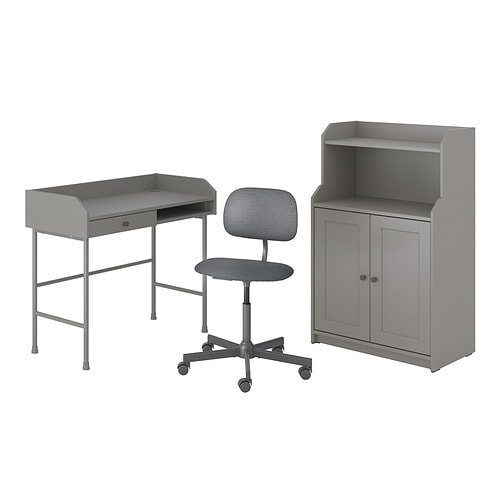 IKEA HAUGA/BLECKBERGET desk and storage combination Model Image