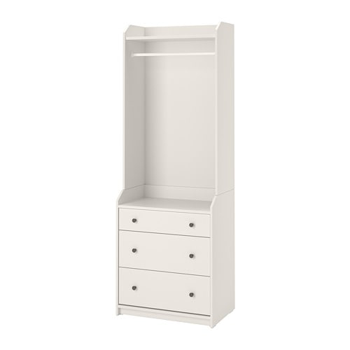 IKEA HAUGA open wardrobe with 3 drawers Model Image