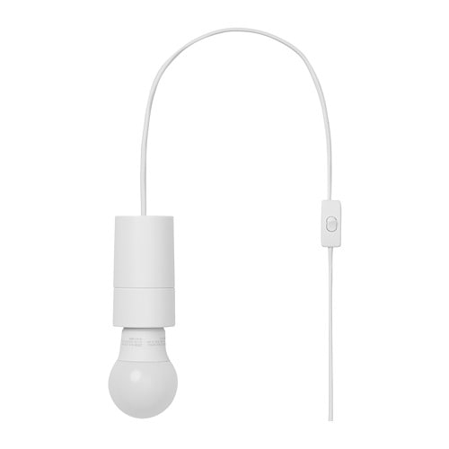 IKEA HAVSRIS cord set with switch and LED bulb Model Image