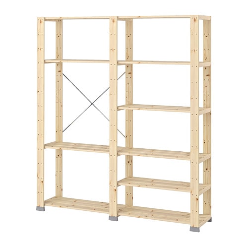 IKEA HEJNE 2 section shelving unit Model Image