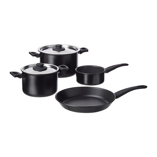 IKEA HEMLAGAD 6-piece cookware set Model Image