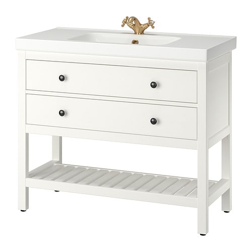 IKEA HEMNES / ODENSVIK open sink cabinet with 2 drawers Model Image