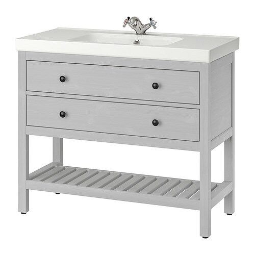 IKEA HEMNES / ODENSVIK open sink cabinet with 2 drawers Model Image